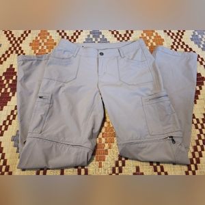 **💥4 for $50** KUHL Womens Cargo Pants. Sz 10 Tan/Light grey in color. EUC
